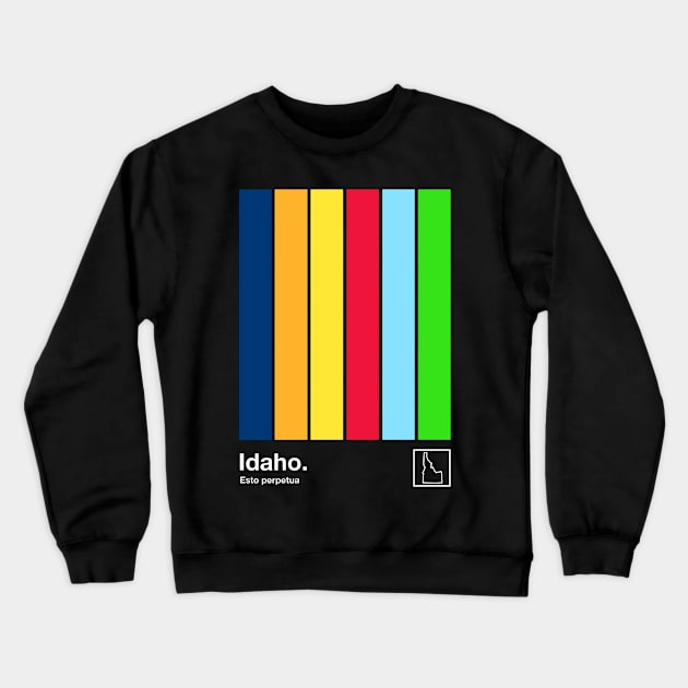 Idaho State Flag  // Original Minimalist Artwork Poster Design Crewneck Sweatshirt by DankFutura